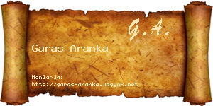 Garas Aranka névjegykártya