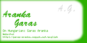 aranka garas business card